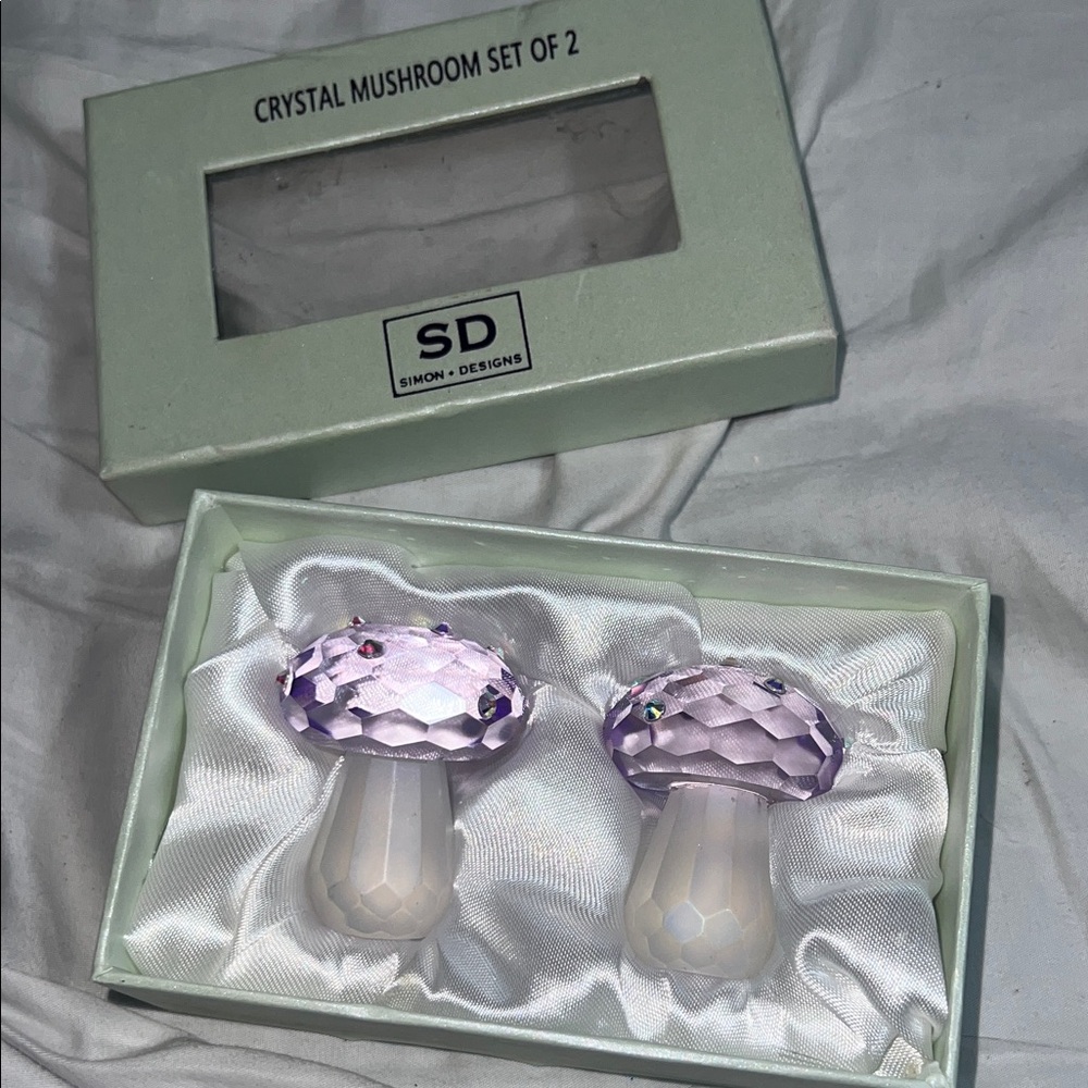 Purple Crystal Mushroom Set